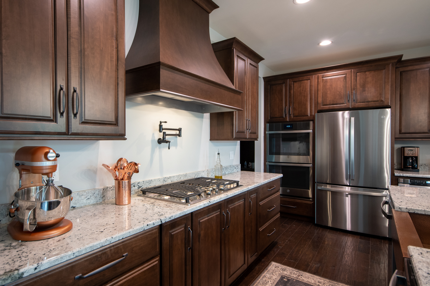 Cooktop cutout in granite countertops by Titan Granite Titan Granite